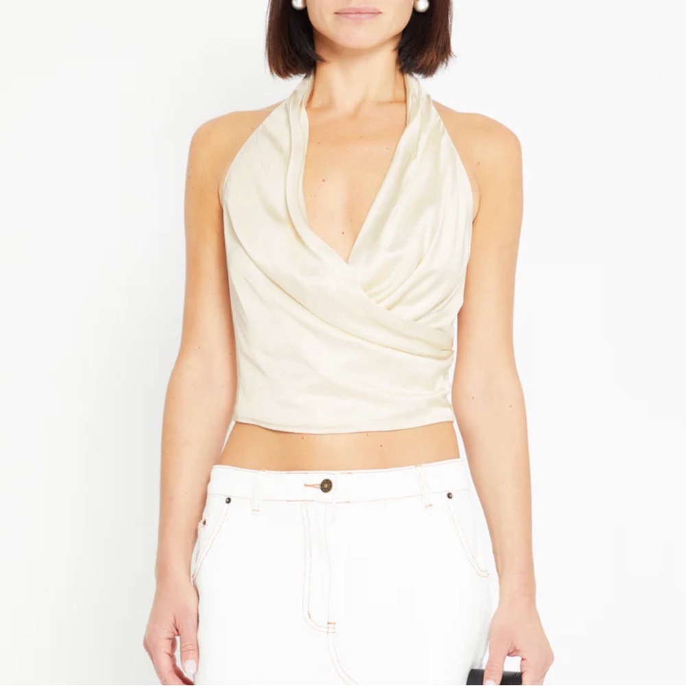 Caara white halter top never worn